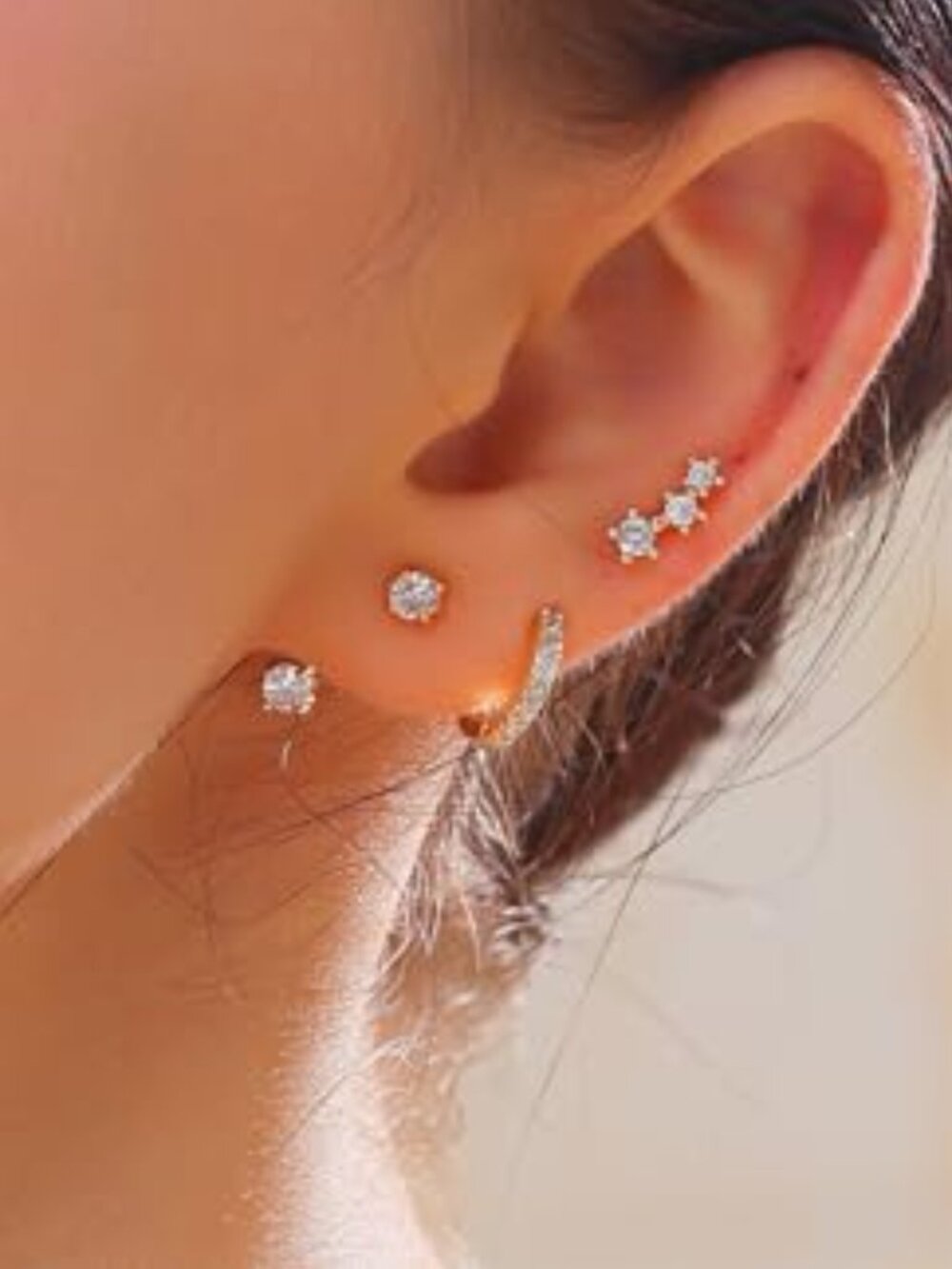 Earrings Gold Hoop Earrings 14K Gold‎ Earrings for Women Pierced Earrings